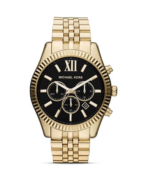 michael kors watch roman 4|Michael Kors Men's Chronograph Lexington Gold.